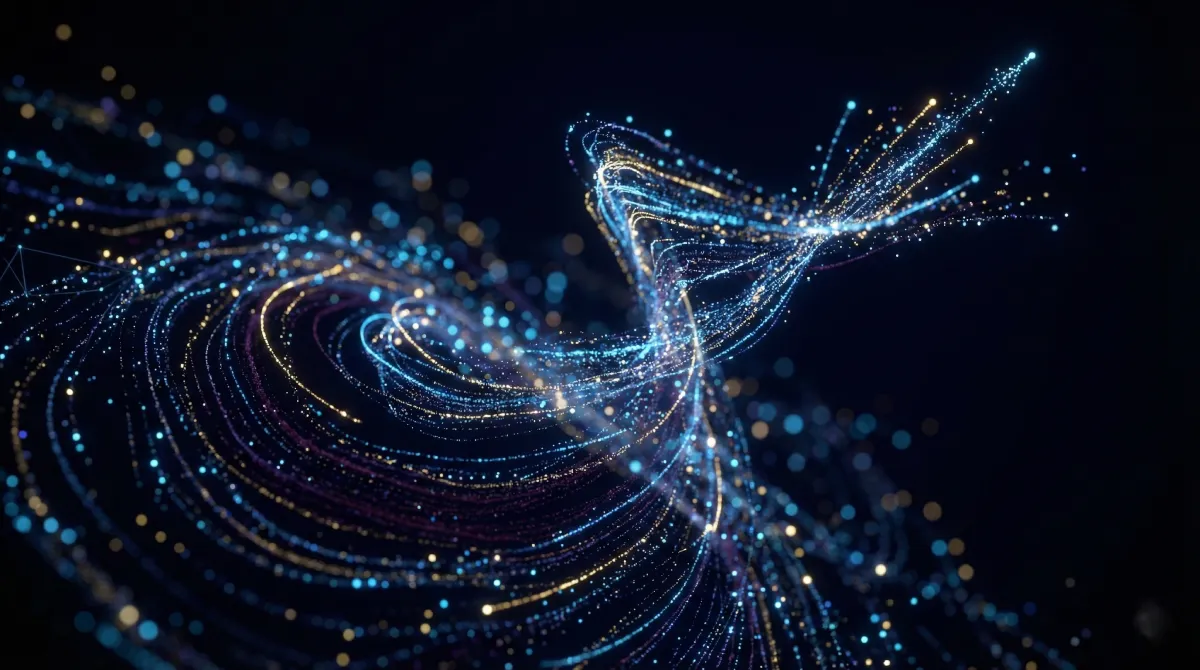 Abstract visualization of Google Gemini 3 spearheading a new era of enterprise AI innovation.